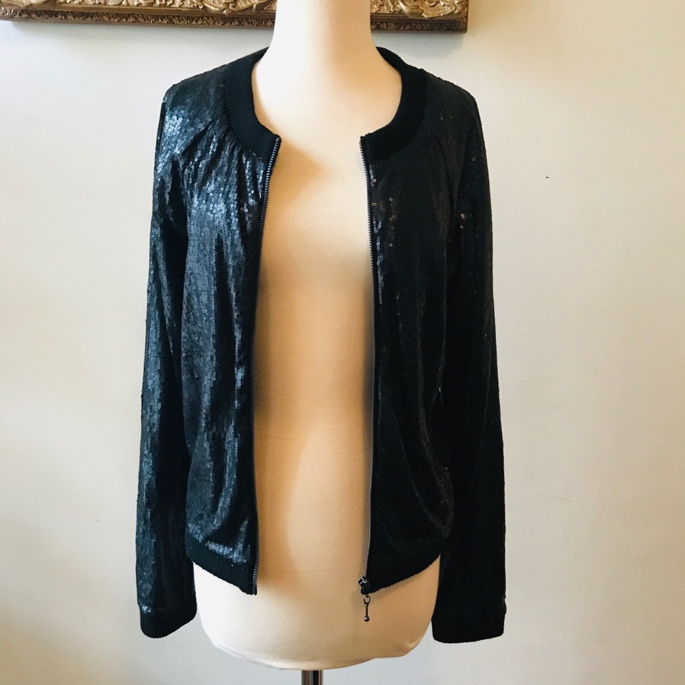 SOLD - XDYE Black Sequence ZIP Up Jacket Limited